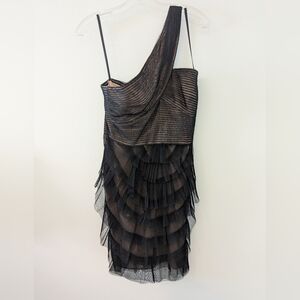 Black And Tan Cocktail Dress